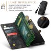 101244705A-10 CASEME For Samsung Galaxy S22 Case 2-in-1 Detachable Magnetic Zipper Wallet Vegan Leather Flip Cover