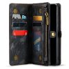101244705A-4 CASEME For Samsung Galaxy S22 Case 2-in-1 Detachable Magnetic Zipper Wallet Vegan Leather Flip Cover