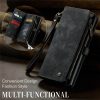 101244705A-8 CASEME For Samsung Galaxy S22 Case 2-in-1 Detachable Magnetic Zipper Wallet Vegan Leather Flip Cover