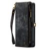 101244707A-2 CASEME For Samsung Galaxy S22+ Case 2-in-1 Detachable Magnetic Zipper Wallet Vegan Leather Flip Cover