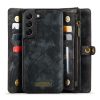 101244707A-3 CASEME For Samsung Galaxy S22+ Case 2-in-1 Detachable Magnetic Zipper Wallet Vegan Leather Flip Cover