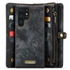 101244721A-3 CASEME For Samsung Galaxy S22 Ultra Case 2-in-1 Detachable Magnetic Zipper Wallet Vegan Leather Flip Cover