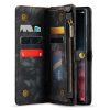 101244721A-4 CASEME For Samsung Galaxy S22 Ultra Case 2-in-1 Detachable Magnetic Zipper Wallet Vegan Leather Flip Cover
