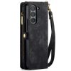 6601103052E-11 CASEME For Samsung Galaxy Z Fold5 Case 2-in-1 Detachable Magnetic Zipper Wallet Vegan Leather Flip Cover