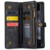 6601103052E-2 CASEME For Samsung Galaxy Z Fold5 Case 2-in-1 Detachable Magnetic Zipper Wallet Vegan Leather Flip Cover