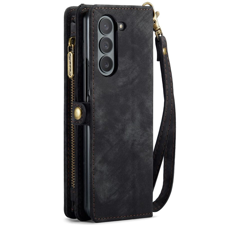 6601105874E-12 CASEME For Samsung Galaxy Z Fold6 Case 2-in-1 Detachable Magnetic Zipper Wallet Vegan Leather Flip Cover