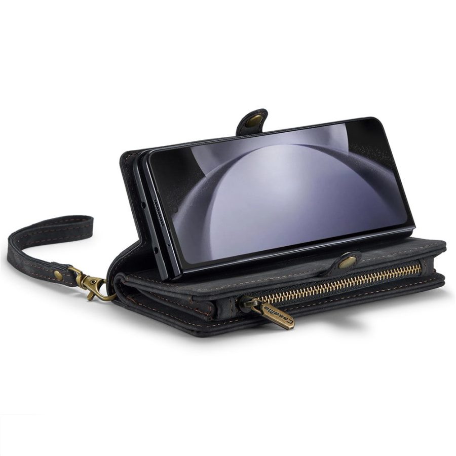 6601105874E-4 CASEME For Samsung Galaxy Z Fold6 Case 2-in-1 Detachable Magnetic Zipper Wallet Vegan Leather Flip Cover