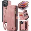 6601114862D-1 CASEME For iPhone 16 Pro Max Case 2-in-1 Detachable Magnetic Zipper Wallet Vegan Leather Flip Cover