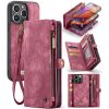 6601114862E-1 CASEME For iPhone 16 Pro Max Case 2-in-1 Detachable Magnetic Zipper Wallet Vegan Leather Flip Cover