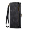 6601114863C-4 CASEME For iPhone 16 Pro Case 2-in-1 Detachable Magnetic Zipper Wallet Vegan Leather Flip Cover