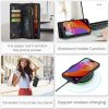 6601114863C-8 CASEME For iPhone 16 Pro Case 2-in-1 Detachable Magnetic Zipper Wallet Vegan Leather Flip Cover