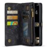 6601116136C-2 CASEME For iPhone 16 Case 2-in-1 Detachable Magnetic Zipper Wallet Vegan Leather Flip Cover