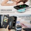6601116137C-10 CASEME For iPhone 16 Plus Case 2-in-1 Detachable Magnetic Zipper Wallet Vegan Leather Flip Cover
