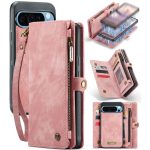 CASEME For Google Pixel 9 Pro XL Case 2-in-1 Detachable Magnetic Zipper Wallet Vegan Leather Flip Cover