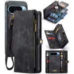 CASEME For Google Pixel 9 Pro XL Case 2-in-1 Detachable Magnetic Zipper Wallet Vegan Leather Flip Cover