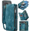 6601117179A-1 CASEME For Google Pixel 9 / Pixel 9 Pro Case 2-in-1 Detachable Magnetic Zipper Wallet Vegan Leather Flip Cover