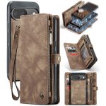 CASEME For Google Pixel 9 / Pixel 9 Pro Case 2-in-1 Detachable Magnetic Zipper Wallet Vegan Leather Flip Cover