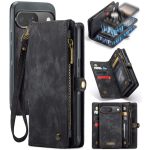 CASEME For Google Pixel 9 / Pixel 9 Pro Case 2-in-1 Detachable Magnetic Zipper Wallet Vegan Leather Flip Cover
