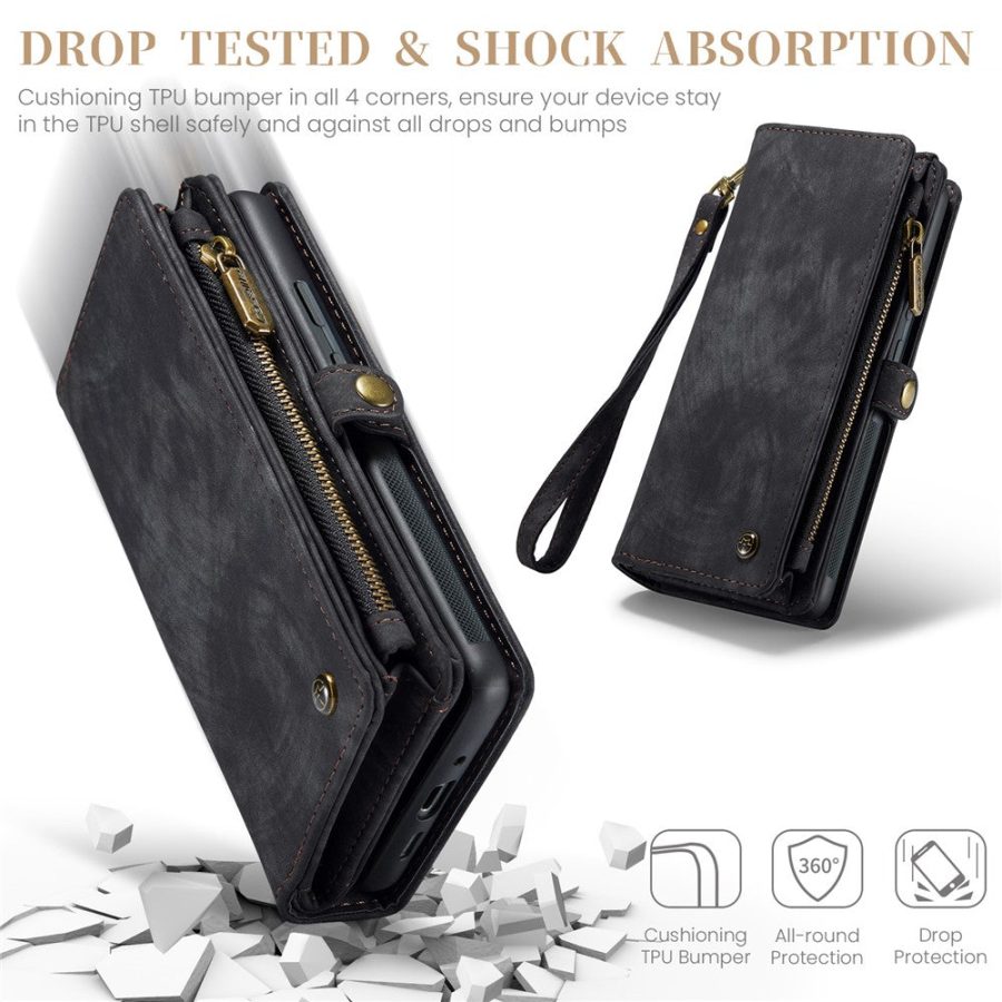 6601117179C-7 CASEME For Google Pixel 9 / Pixel 9 Pro Case 2-in-1 Detachable Magnetic Zipper Wallet Vegan Leather Flip Cover