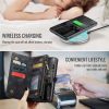 CASEME For Samsung Galaxy S24 FE Case 2-in-1 Detachable Magnetic Zipper Wallet Vegan Leather Flip Cover