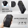 CASEME For Samsung Galaxy S24 FE Case 2-in-1 Detachable Magnetic Zipper Wallet Vegan Leather Flip Cover