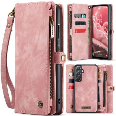 6601136371A-1 CASEME For Samsung Galaxy A36 Case 2-in-1 Detachable Magnetic Zipper Wallet Vegan Leather Flip Cover