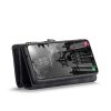 6601136372B-4 CASEME For Samsung Galaxy S25+ Case 2-in-1 Detachable Magnetic Zipper Wallet Vegan Leather Flip Cover
