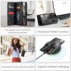 6601136372B-8 CASEME For Samsung Galaxy S25+ Case 2-in-1 Detachable Magnetic Zipper Wallet Vegan Leather Flip Cover