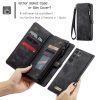 6601136373B-11 CASEME For Samsung Galaxy S25 Ultra Case 2-in-1 Detachable Magnetic Zipper Wallet Vegan Leather Flip Cover