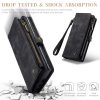 6601136373B-12 CASEME For Samsung Galaxy S25 Ultra Case 2-in-1 Detachable Magnetic Zipper Wallet Vegan Leather Flip Cover