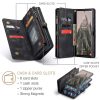 6601136373B-6 CASEME For Samsung Galaxy S25 Ultra Case 2-in-1 Detachable Magnetic Zipper Wallet Vegan Leather Flip Cover