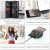 6601136373B-8 CASEME For Samsung Galaxy S25 Ultra Case 2-in-1 Detachable Magnetic Zipper Wallet Vegan Leather Flip Cover