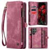 6601136373E-1 CASEME For Samsung Galaxy S25 Ultra Case 2-in-1 Detachable Magnetic Zipper Wallet Vegan Leather Flip Cover