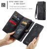 6601136374B-11 CASEME For Samsung Galaxy S25 Case 2-in-1 Detachable Magnetic Zipper Wallet Vegan Leather Flip Cover