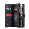 6601136374B-3 CASEME For Samsung Galaxy S25 Case 2-in-1 Detachable Magnetic Zipper Wallet Vegan Leather Flip Cover