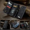 6601136374B-9 CASEME For Samsung Galaxy S25 Case 2-in-1 Detachable Magnetic Zipper Wallet Vegan Leather Flip Cover