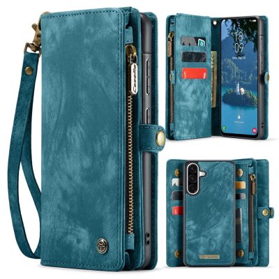 6601140950A-1 CASEME For Samsung Galaxy A56 Case 2-in-1 Detachable Magnetic Zipper Wallet Vegan Leather Flip Cover