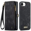 6601143140B-2 CASEME For iPhone 17e / 16e Case 2-in-1 Detachable Magnetic Zipper Wallet Vegan Leather Flip Cover