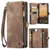 6601143140D-1 CASEME For iPhone 17e / 16e Case 2-in-1 Detachable Magnetic Zipper Wallet Vegan Leather Flip Cover