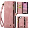 6601143140E-1 CASEME For iPhone 17e / 16e Case 2-in-1 Detachable Magnetic Zipper Wallet Vegan Leather Flip Cover
