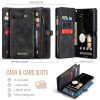 6601146715B-3 CASEME For Google Pixel 9a Case 2-in-1 Detachable Magnetic Zipper Wallet Vegan Leather Flip Cover