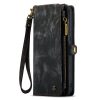 CASEME For iPhone 14 Case 2-in-1 Detachable Magnetic Zipper Wallet Vegan Leather Flip Cover
