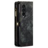 660114804A-10 CASEME For Samsung Galaxy Z Fold4 Case 2-in-1 Detachable Magnetic Zipper Wallet Vegan Leather Flip Cover