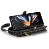 660114804A-3 CASEME For Samsung Galaxy Z Fold4 Case 2-in-1 Detachable Magnetic Zipper Wallet Vegan Leather Flip Cover