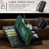 660114804A-6 CASEME For Samsung Galaxy Z Fold4 Case 2-in-1 Detachable Magnetic Zipper Wallet Vegan Leather Flip Cover