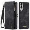 6601149632B-2 CASEME For Samsung Galaxy S25 Edge Case 2-in-1 Detachable Magnetic Zipper Wallet Vegan Leather Flip Cover