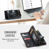 6601149632B-4 CASEME For Samsung Galaxy S25 Edge Case 2-in-1 Detachable Magnetic Zipper Wallet Vegan Leather Flip Cover