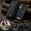 6601149632B-5 CASEME For Samsung Galaxy S25 Edge Case 2-in-1 Detachable Magnetic Zipper Wallet Vegan Leather Flip Cover