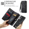 6601149632B-6 CASEME For Samsung Galaxy S25 Edge Case 2-in-1 Detachable Magnetic Zipper Wallet Vegan Leather Flip Cover