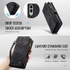 6601149632B-7 CASEME For Samsung Galaxy S25 Edge Case 2-in-1 Detachable Magnetic Zipper Wallet Vegan Leather Flip Cover